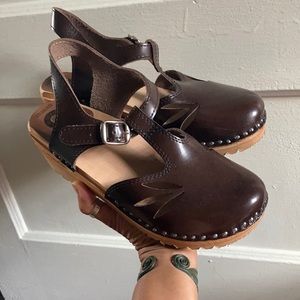 Troentorp of Sweden Leather Clogs